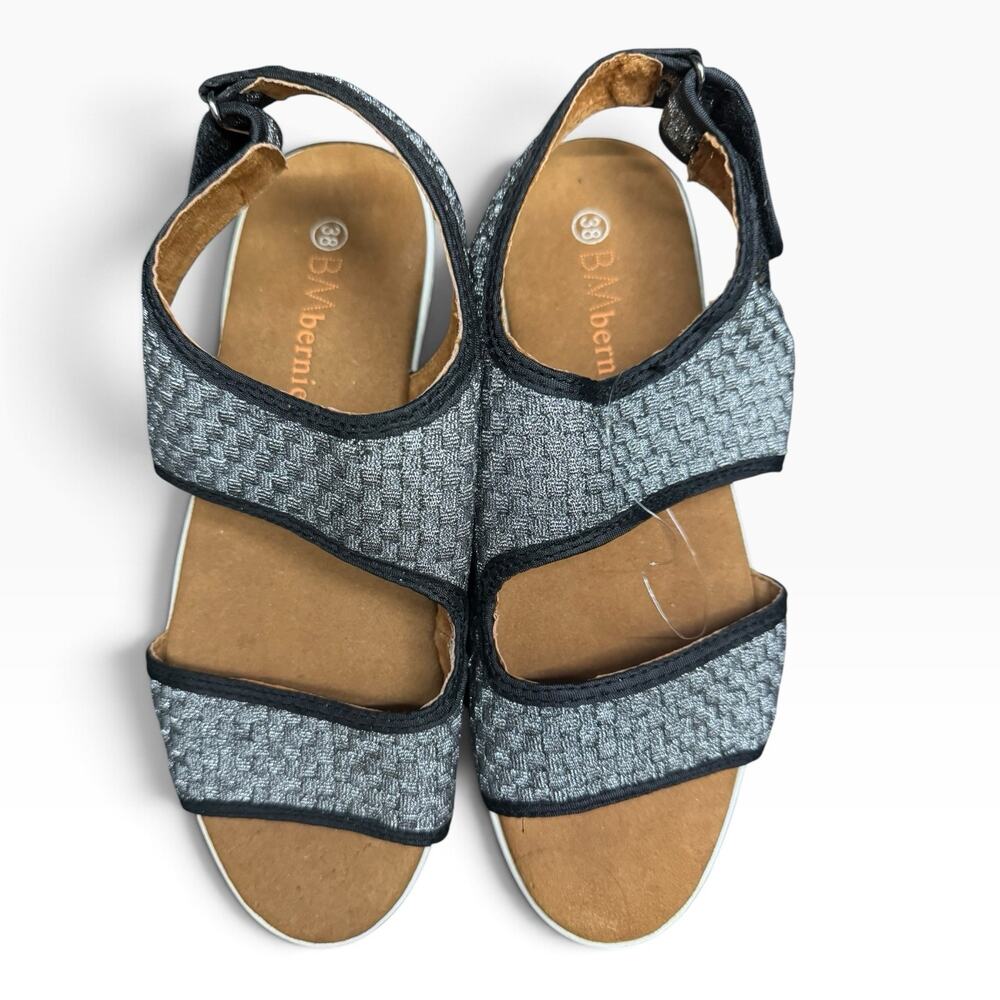 Bernie Mev BM Lima Metallic Woven Strappy Sandals Women’s Size 38 US 7
